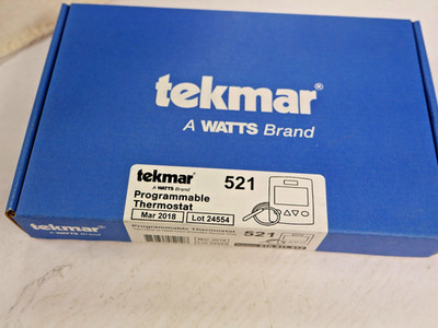 Tekmar 521 Programmable Thermostat with Two Stage Heat or Heat-Cool Modes