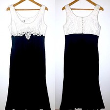 Scott McClintock Black and White Evening Gown