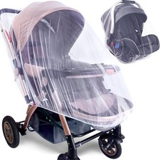 Durable Baby Stroller Mosquito Net 2 Pack Universal Elastic Edge Mesh Cover