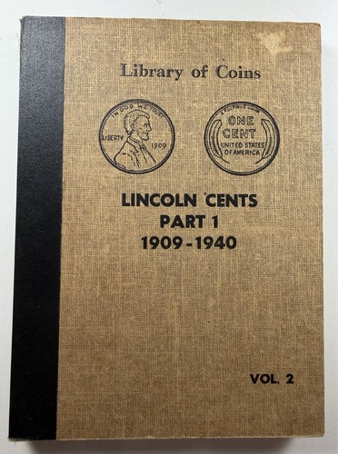 Library of Coins Lincoln Cents Album - Vol 2 - 1909-1940 - Scarce Album