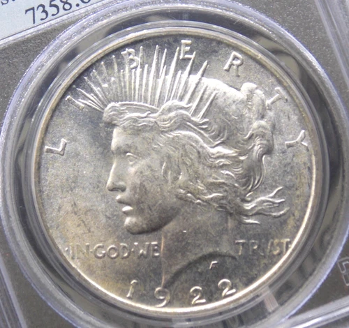 1922 "D" Peace SILVER Dollar $1 PCGS MS64 #765 Uncirculated BU Unc ECC&C, Inc.