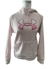 Under Armour Women's Loose Fit Hoodie Sweatshirt Size Large Light Pink Pullover