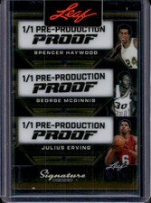 2024 Leaf Metal Spencer Haywood George McGinnis Julius Erving Series Proof #1/1