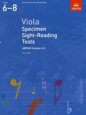 Image of Viola Specimen Sight-Reading Tests, ABRSM Grades 6-8 from 2012 (Sheet music)