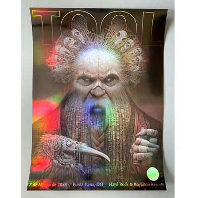 TOOL Foil Poster Hard Rock Punta Cana Night 1 2025 Ed Binkley PP w