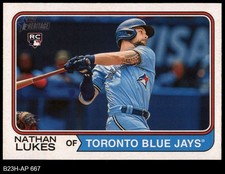 2023 Topps Heritage #667 Nathan Lukes Blue Jays RC 8 - NM/MT
