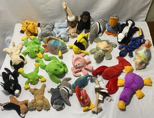 TY Beanie Babies 90’s Mixed Lot of 30 Vintage Rarefind No Tags