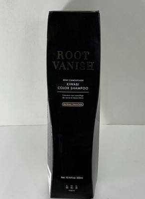 ROOT VANISH KIWABI Gray Coverage Shampoo, Dark Brown, New In Box.