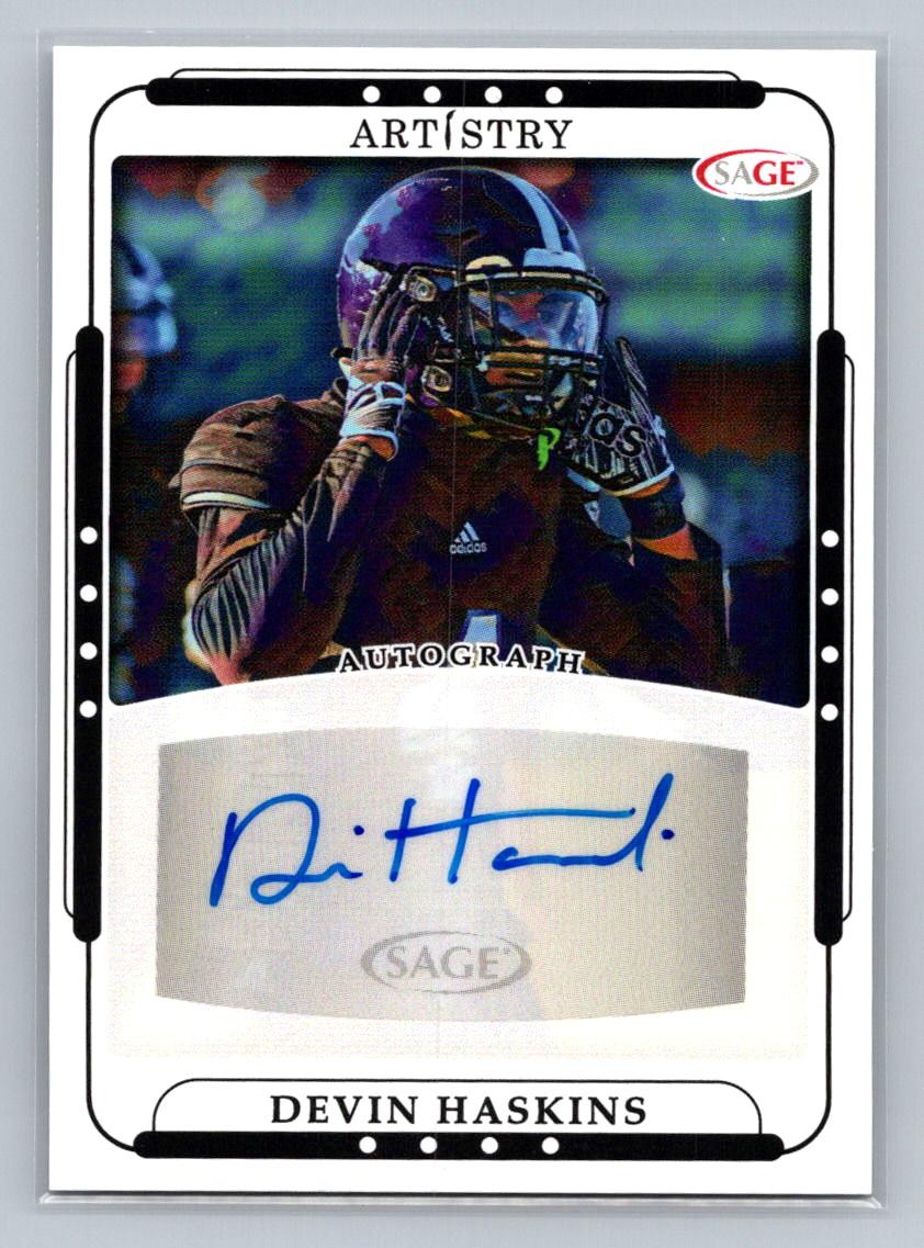 2023 SAGE Artistry Autographs Devin Haskins #ART-DH2 Holy Cross Crusaders