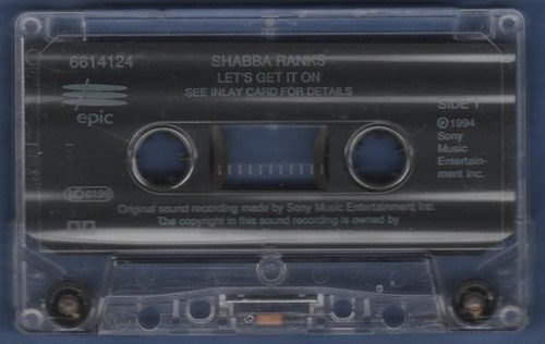 Shabba Ranks Lets Get It On cassette UK Epic 1995 cassette single in card outer - Picture 4 of 4