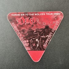 Vintage Original 1990 Dio Throw Em To The Wolves Tour Support Guest Pass