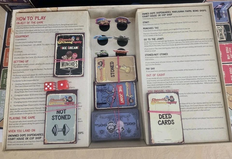 Board Game Cheech And Chong-Opoly 18+ 2020 Complete Game. - Image 4 of 4