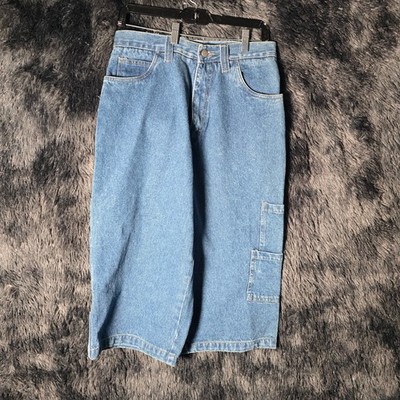 Vtg Deadstock 90s Y2K OTB On The Brink Denim Skater Shorts Mens 30 Blue Vintage