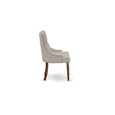 Pemberly Row 41"H Traditional Fabric Dining Chair in Gray (Set of 2)