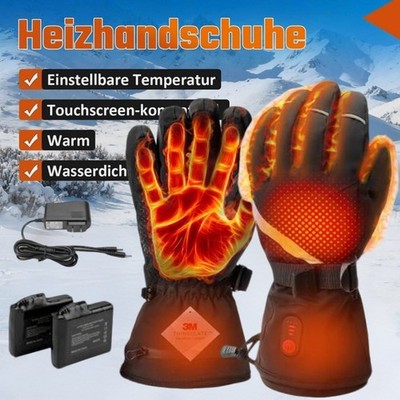Paar 3000mAh Akku Beheizbaren Handschuhe Beheizt Winter Handschuhe Ski Motorrad