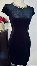 One Clothing Black Velvet Mini Dress With Rhinestones Size M Juniors