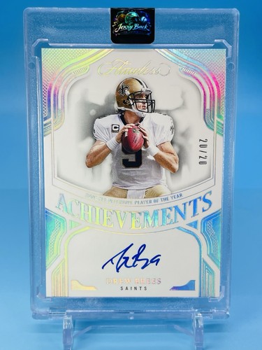 2025 Flawless ~ DREW BREES ~ Achievements 💥 On Card AUTO #'d 20/20 BOOKEND! 🔥