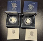 2025-S Morgan and Peace Silver Dollar Set of 2 Coins PROOF IN ORIGINAL BOX + COA