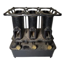 Antique Triple Burner Sad Iron Heater Stove 10"