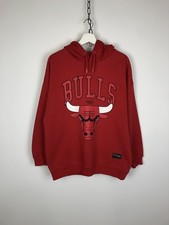 NBA Chicago Bulls Hoodie Center Logo Rot Gr.S