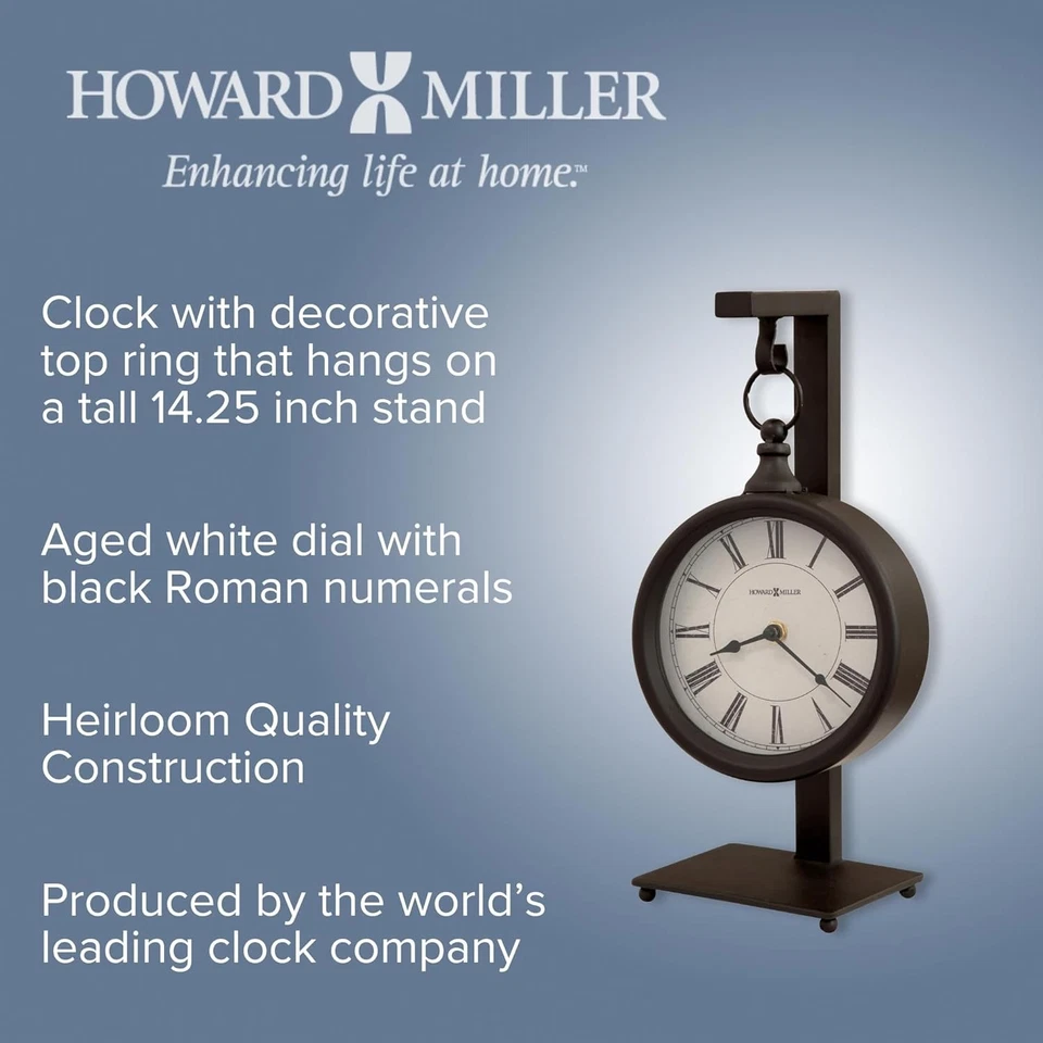 Reloj Howard Miller Loman Abrigo, Colgante Redondo Analógico Números Romanos con Foto 2 de 4