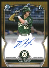2023 Bowman Chrome Prospect Autographs Gold Refractors #CPABCE Bjay Cooke /50