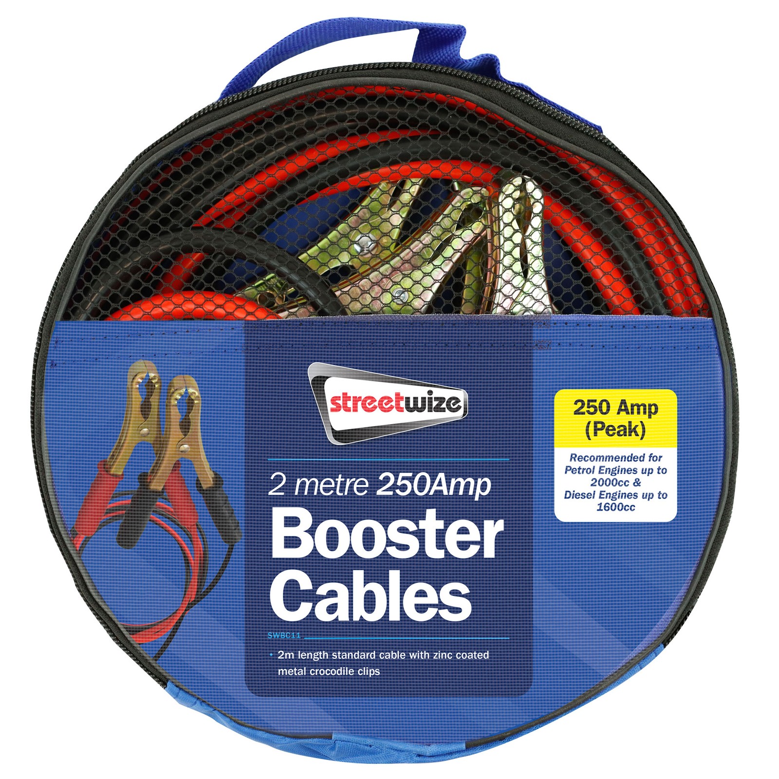Jump Leads 100A 2m Booster Cables Engine Start Emergency Car Van SWBC11
