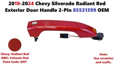 2019-2024 Chevy Silverado Radiant Red Exterior Door Handle 2-Pin