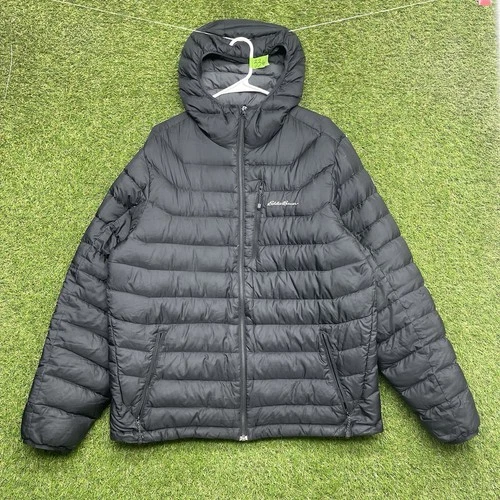 Eddie Bauer EB650 Down Puffer Jacket Mens Large Hooded Zip Up Winter Gorp video thumbnail