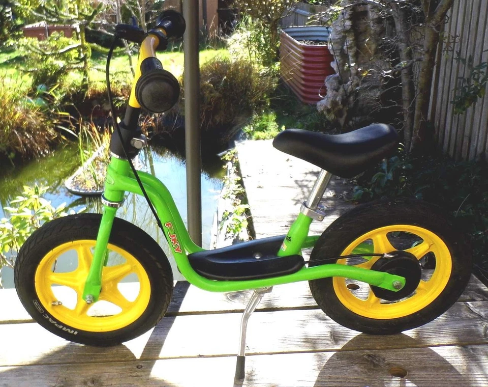 Puky Laufrad - grün gelb - mit Bremse - 12" Luftbereifung