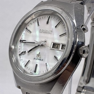 ORIENT EM32-C0 Chronograph Automatic Wristwatch Mens Silver Dial Shell Day-Date