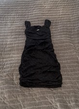 Express Black Floral Lined Lace Overlay  Dress Size M