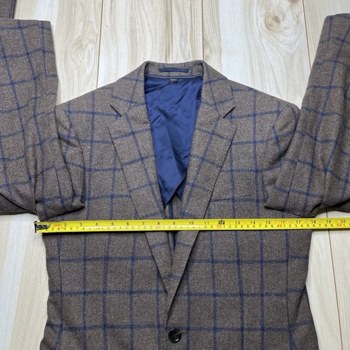J.Crew Ludlow Thick Windowpane Wool Blend Suit Mens Size 34S Slim 32Wx30L Brown - Picture 6 of 24