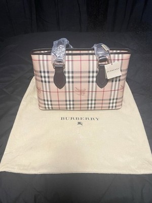 Burberry Haymarket Check Medium Regent Tote Coated Canvas, Burberry Plaid