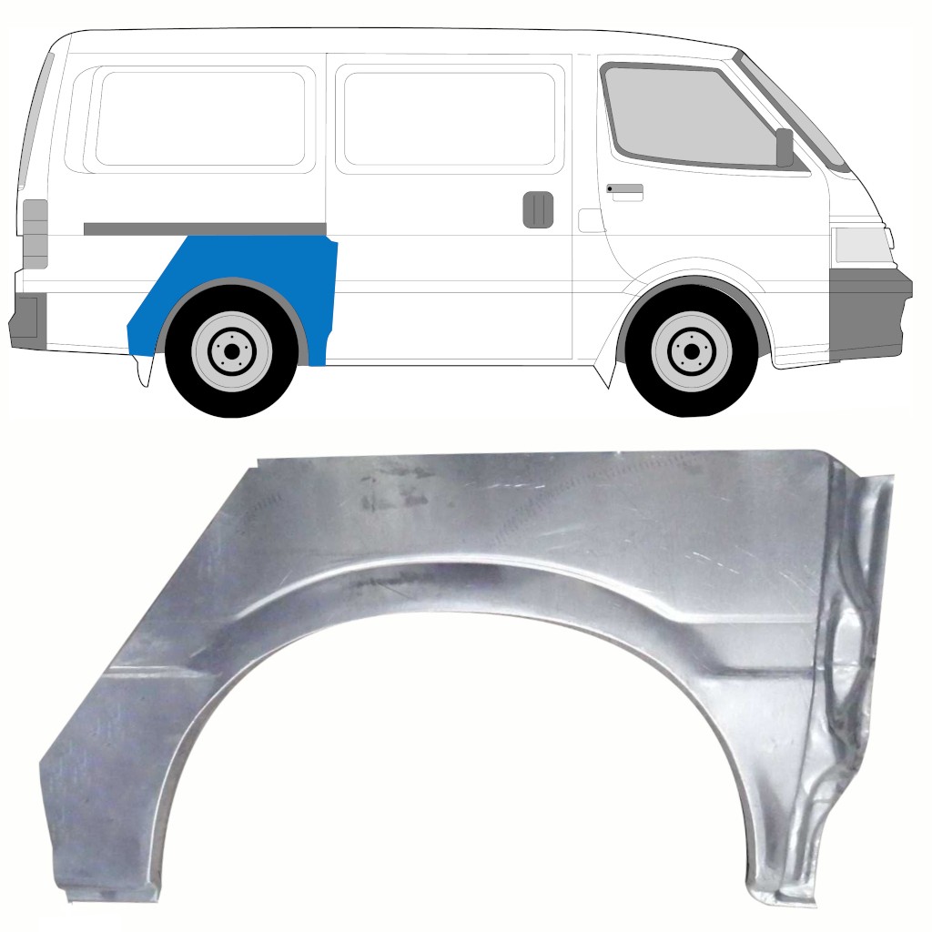 Rear wing repair panel for Toyota Hiace 1989-1995 / Right