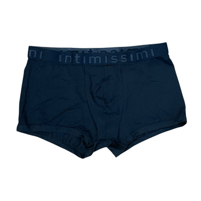 Intimissimi Microfiber Boxers Logo Black Exposed Elastic Large