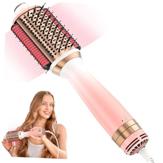 Blow Dryer Brush Hair Dryer Brush + Smooth Heat Comb, 4 in 1 Blowout Volumizer-image