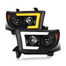 SPEC-D TUNING Black Projector Headlights w/LED Sequential Signal Compatible w...