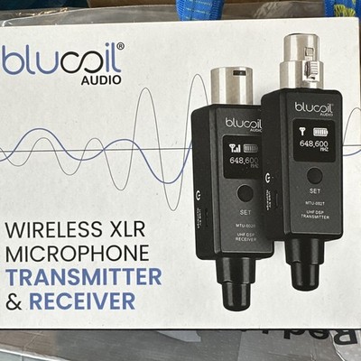 Blucoil - Wireless XLR Transmitter and Receiver, UHF Wireless Microphone System