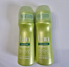 Ban Unscented 24-Hour Invisible Antiperspirant Roll-On Deodorant 3.5 pack of 2
