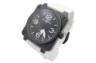 Bell & Ross BR01-92-S-06119 Aviation Black Dial Automatic White Rubber Watch