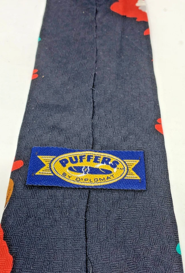 Corbata Puffer By Diplomat Celebridades Fumar Puros 100% Seda Foto 3 de 3