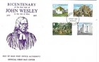 Isle of Man Comm/FDC - Bicent of John Wesley 1st Visit - 1977  (IOM236)