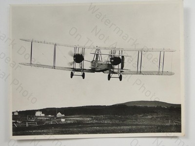 Vickers Vimy Biplane Alcock Brown Transatlantic Flight Newfoundland 1919 Photo