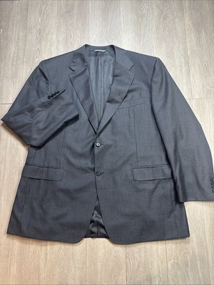CANALI 48 Sport Coat Blazer Jacket Italy Slim Fit Gray Striped Wedding Formal
