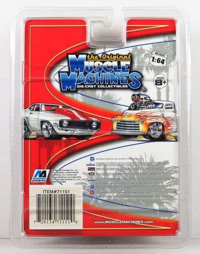 Muscle Machines 2006 Release 1969 Ford 69 Mustang Mach 1 Red Line Tires 1:64 - Picture 6 of 6