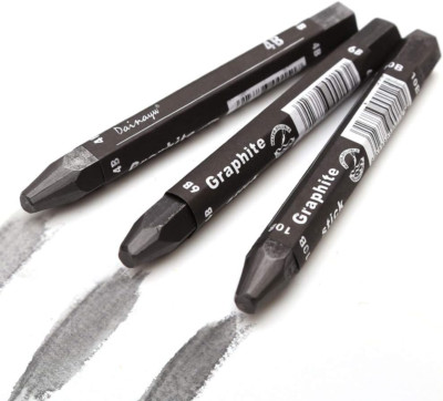 Graphite Stick Set - Water Soluble - 4B 6B 10B, Art Drawing Supplies for Sketch