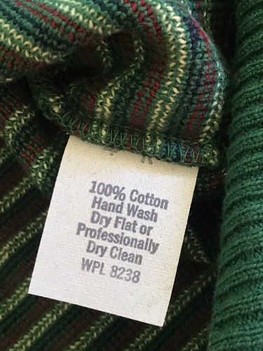 Vintage Lord Jeff Mens Sweater Long Sleeve Crew Neck Fine Cotton Green Size XL - Picture 8 of 8