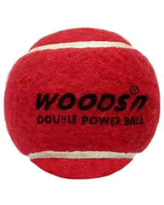 Woods Double Power Cricket Tennis Balls Hard, Heavy Pack of 6pcs