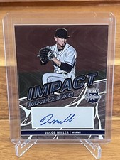 2023 Elite Extra Edition Jacob Miller Impact Impressions Autograph—Marlins
